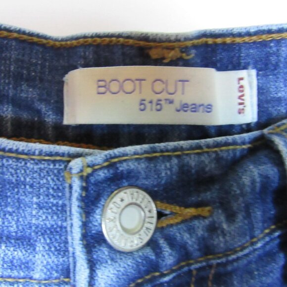 Levi's 515 Boot Cut Blue Jeans Women's 8 - Picture 3 of 6
